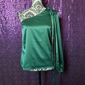 Green Satin Shirt